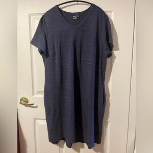 32 Degrees Cool pullover fleece-lined short sleeve dress, 2 pockets